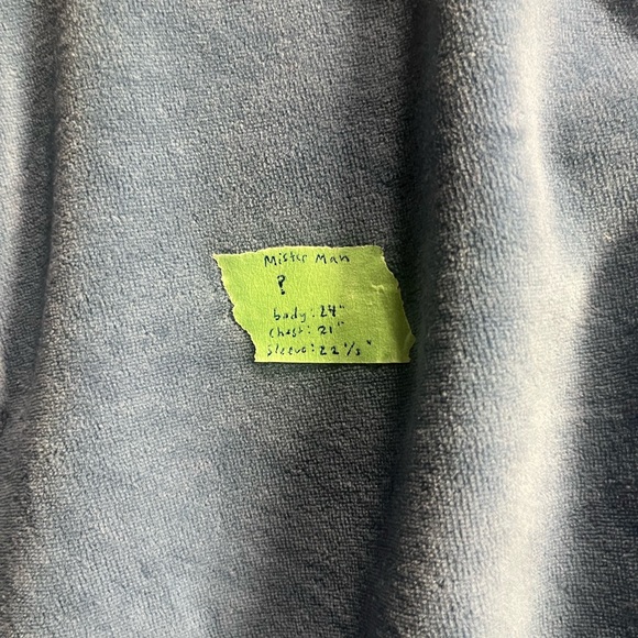 Mister Man Men's Blue Velvet Collard Shirt - Picture 4 of 4